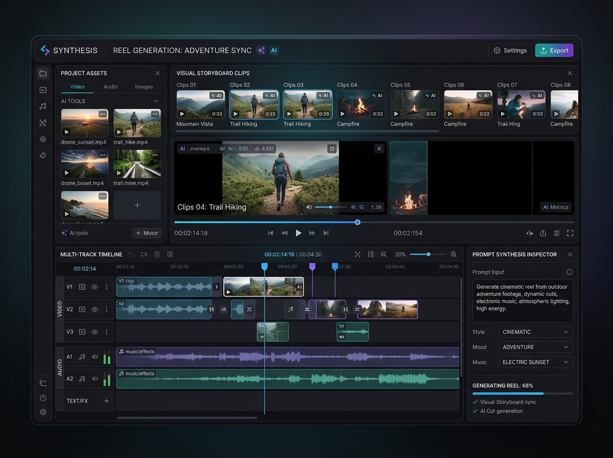 AI Reel Studio video generation interface