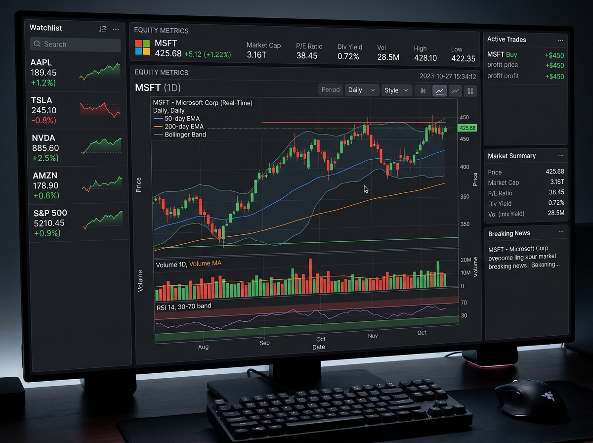 StockMatrix real-time stock terminal dashboard